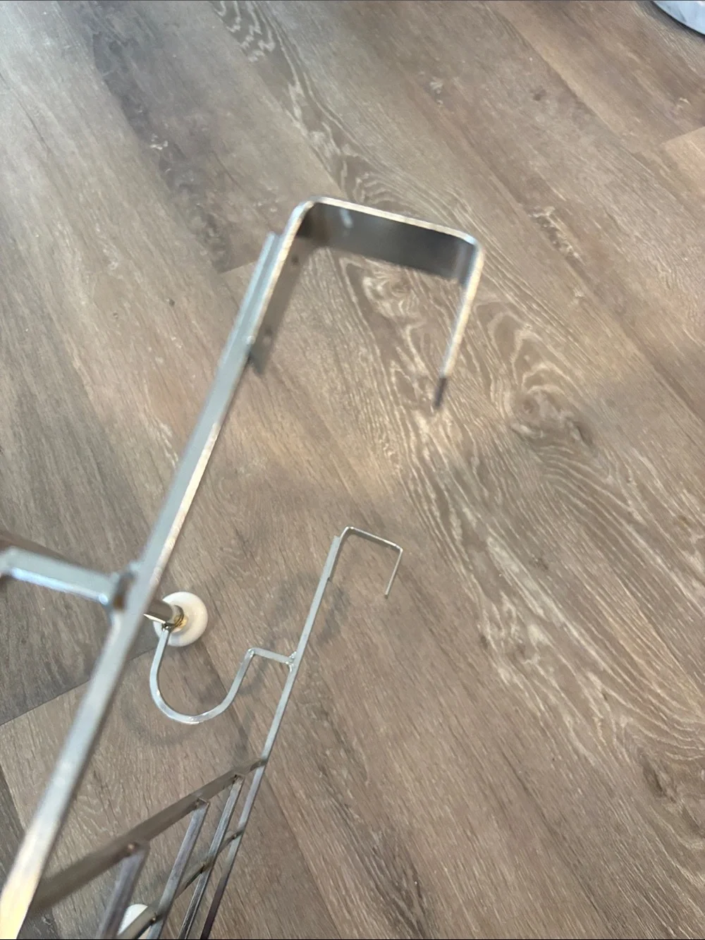 White and Chrome Wall Hook Rack - Home Wall Decor